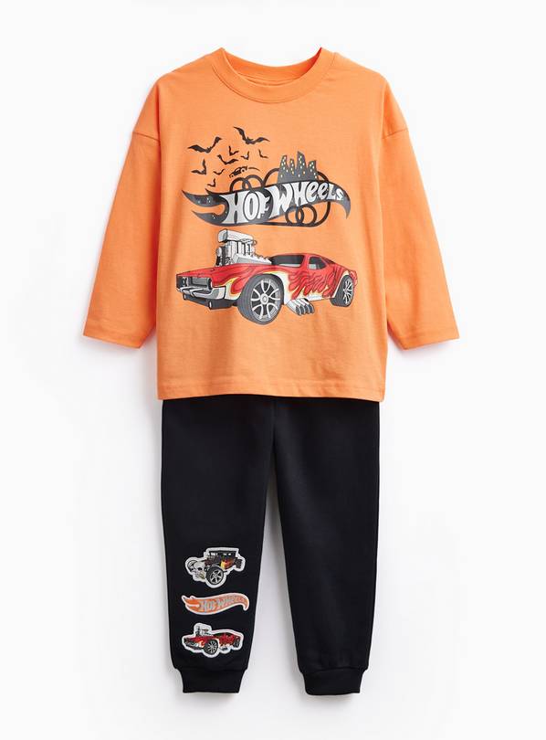 Orange Hot Wheels Halloween Sweat Set 4-5 years
